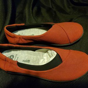 Clark Cloudsteppers Flats, Red, Size 6.5